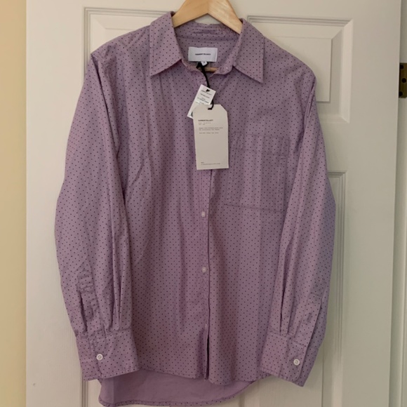NWT Current Elliott Shirt Orchid polka dot Size 3 (La… - Picture 6 of 7